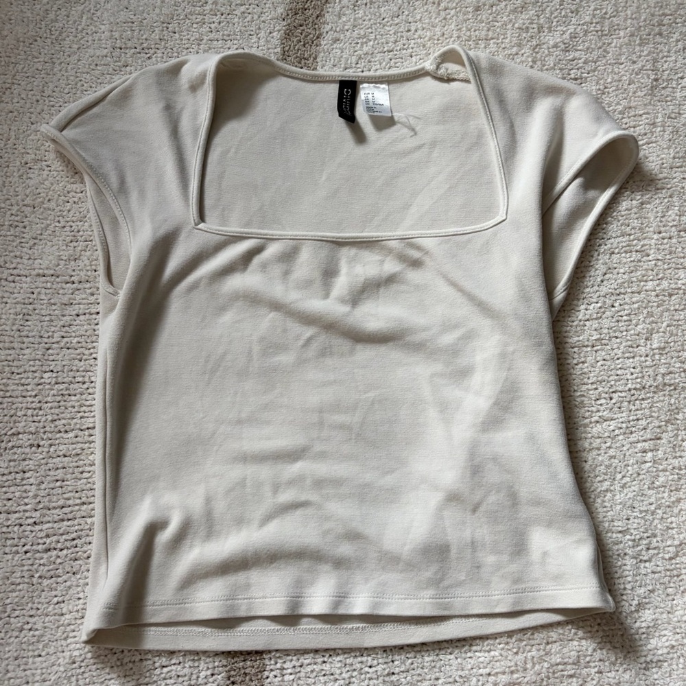 white H&M Divided crop top